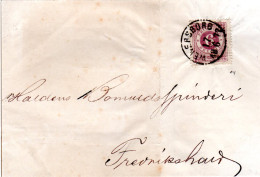 Schweden 1872, EF 6 öre Auf Drucksache V. Wenersborg N. Norwegen. (Facit 2500) - Andere & Zonder Classificatie