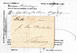 Bayern 1829, Vorgedruckter Fuhrmannsbrief V. München N. Tittmoning - Vorphilatelie