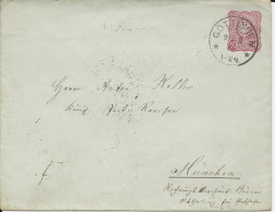 DR 1882, Klaucke Nr.56 GÖTTINGEN 1 Klar Auf 10 Pf. Ganzsache Brief N. Bayern. - Covers & Documents