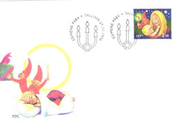 Estonia:FDC, Christmas 1996 - Estland