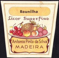 Old Liquor Label, Portugal - BAUNILHA. Licor Superfino. Funchal, Madeira Island - Alcools & Spiritueux