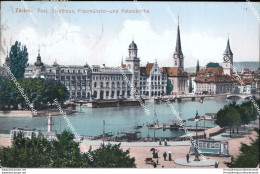 Au254 Cartolina Zurich Post Stadthaus Fraumunster Und Peterskirche - Sonstige & Ohne Zuordnung