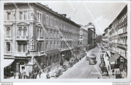 Au274 Cartolina Fiume Via Mazzini  Tram Croazia - Sonstige & Ohne Zuordnung