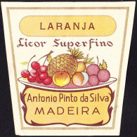 Old Liquor Label, Portugal - LARANJA. Licor Superfino. Funchal, Madeira Island - Alcools & Spiritueux