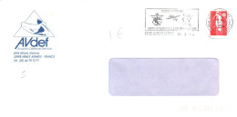 ENVELOPPE AVEC FLAMME MINES GARONS MARINE LE 18/3/94 - AVDEF - AVIATION DEFENSE SERVICE - Naval Post