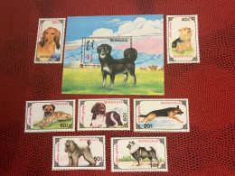 MONGOLIE 1991 Bloc 1v 7v Neuf MNH ** MI 2320 / 2326 Bl 175  Perro Dog Pet Cão Hund Cane MONGOLIA - Perros