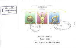 Estonia:FDC, Atlanta Olympic Games 1996, Registered Letter - Estland