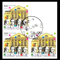 Bund / Germany: 'Weimar – Nationaltheater – Goethe – Schiller – Wieland – Herder, 1999', Mi. 2028; Yv. 1860; Sc. 2024 Oo - Used Stamps