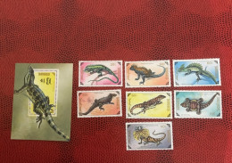 MONGOLIE 1991 Bloc 1v 7v Neuf MNH ** MI 2285 / 2291 Bl 170 Reptil Reptile Rettile Schlange MONGOLIA - Andere & Zonder Classificatie