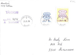 Estonia:FDC, 5 Krooni 1996, Registered Letter - Estonia