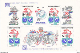 TCHECOSLOVAQUIE 1984 UPU Yvert BF 63 SURCHARGÉ NEUF** MNH Cote 55 Euros - Blokken & Velletjes