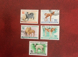 MONGOLIE 1968 5v Used Mamíferos Mammals Säugetiere Mammiferi Mammifère MONGOLIA - Hoftiere