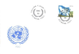 Estonia:FDC, United Nations 50 Years, 1995 - Estonia