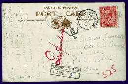 Ref 1649 - Amazing 1934 Destination Post Due Postcard - Bedford To Ship Passenger At Aden Yemen - Aden Postage Due Marks - Yémen