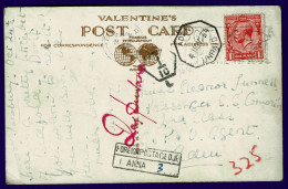 Ref 1649 - Amazing 1934 Destination Post Due Postcard - Bedford To Ship Passenger At Aden Yemen - Aden Postage Due Marks - Jemen