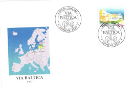 Estonia:FDC, Via Baltica, Joint Issue, 1995 - Estonie