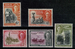 Ref 1649 - KGVI Gold Coast 1935-46 - Unmounted Mint Stamps Set SG 135/146 - Côte D'Or (...-1957)