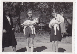 Altes Foto Vintage. Kinder Mit Kleinen Lämmer.. (  B11  ) - Personas Anónimos