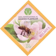 2020 Moldova Moldavie Private UNO: 2020 - International Year Of Plant Health, Insectes , Flowers , Bees 1v Mint - Moldova