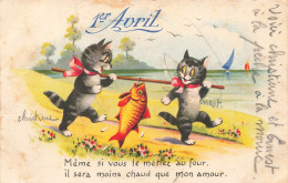 FETES ET VOEUX - 1er Avril - Même Si Vous Le Mettez Au Four Il Sera Moins Chaud Que Mon Amour - Carte Postale Ancienne - 1er Avril - Poisson D'avril