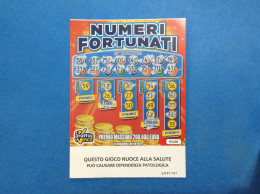 Lotteria Gratta E Vinci Numeri Fortunati Lotto 3049 Sigla UU Variante FSC Cartone A Sostegno Della Gestione Forestale - Lotterielose