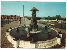 LA PLACE DE LA CONCORDE / THE PLACE OF THE CONCORDE.-  PARIS.- ( FRANCIA ) - Parijs Bij Nacht