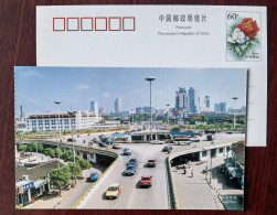 Bicycle Cycling,bike,Tricycle,overpass Bridge,China 2000 Tongji Landscape Advertising Pre-stamped Card - Vélo