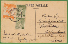 Ad0901 - GREECE - Postal History -  POSTCARD To ITALY 1917 - Covers & Documents