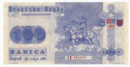 CROATIA, HRVATSKA - 100 Banica Proposal Propaganda Banknote 1991. UNC. (C025) - Croazia