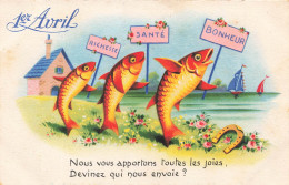 FETES ET VOEUX - 1er Avril - Nous Vous Apportons Toutes Les Joies, Devinez Qui  Nous Envoie - Carte Postale Ancienne - 1 De April (pescado De Abril)