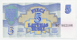 LATVIA - 5 Rubli 1992. P38, UNC (LAT005) - Lettonie