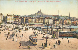 CPA France Marseilles Quai De La Fraternite Tram - Ohne Zuordnung