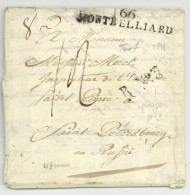 66 MONTBELLIARD 1811 Pour Saint-Petersbourg Russie Russia St Petersburg Morel Montbeliard - 1801-1848: Precursors XIX