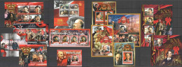 Xz0109-15 2017 100Th Anniversary October Revolution Lenin Stalin War 7Kb+6Bl Mnh - Militaria