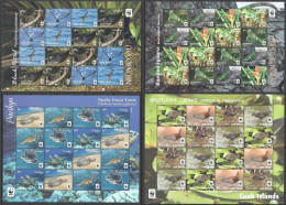 O0108 2014-2016 Wwf Fauna Birds Reptiles Turtles ! 4Sh Mnh - Other & Unclassified