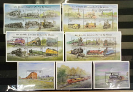 B1555 Congo Transport Trains The Great Railways Of The World !!! 4Kb+3Bl Mnh - Trains