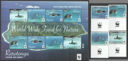 O0112 2016 Rarotonga Wwf Fauna Fish & Marine Life Reef Manta Ray 1Kb+Set Mnh - Vita Acquatica