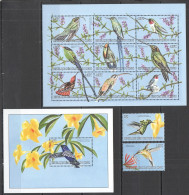 B1566 Congo Flora & Fauna Birds Colibri 1Kb+1Set+1Bl Mnh - Other & Unclassified