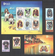 O0013 Antigua & Barbuda Fauna Dogs #3131-40 Michel 23 Euro 1Kb+1Bl+1Set Mnh - Perros