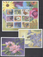 B1550 Congo Flora & Fauna Flowers & Butterflies !!! 1Kb+2Bl Mnh - Farfalle