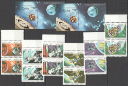 O0082 1984 Space Cosmonautics Day 2Bl+2Set Mnh - Otros & Sin Clasificación