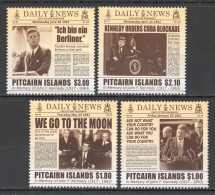 Ft196 2013 Pitcairn Islands In Memory Of John F. Kennedy Space #890-93 Set Mnh - Other & Unclassified