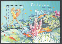 Ft183 2001 Tokelau Sea Horses Fauna Fish & Marine Life Bl23 Mnh - Mundo Aquatico