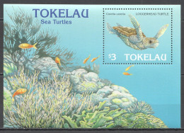 Ft184 1995 Tokelau Sea Turtles Fishes Fauna Marine Life Reptiles Bl6 Mnh - Meereswelt