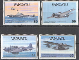 Ft168 1993 Vanuatu Aviation The New Hebrides World War Ii Wwii #884-7 Set Mnh - Militaria