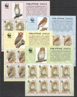 Ft177 2004 Philippines Owls Birds Of Prey Fauna #3593-96 ! 4Kb(8Set) Mnh - Otros & Sin Clasificación