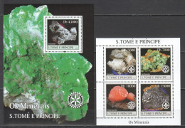 O0142 2004 S.Tome & Principe Minerals Geology Crystals Kb+Bl Mnh - Minerales