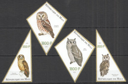 C1089 2015 Owls Birds Fauna 1Set Mnh - Otros & Sin Clasificación