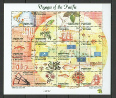 O0116 Micronesia Marine Life Fishes Sailing Ships Voyages Of The Pacific Sh Mnh - Vita Acquatica