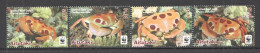 O0109 2014 Aitutaki Wwf Fauna Fish & Marine Life Spotted Reef Crabs Set Mnh - Vie Marine